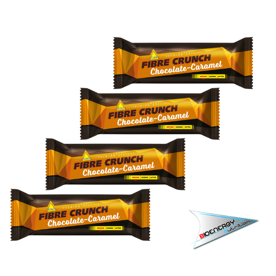 Inkospor-FIBRE CRUNCH BAR (Confezione 30 barrette da 65 gr - gusto Cioccolato e Caramello)     